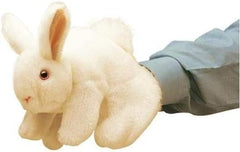 Folkmanis White Bunny Rabbit Hand Puppet