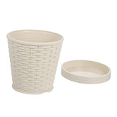 balacoo 1set Resin Planter Flower Pot with Tray Decorative Planter for Use for Garden Porch and Patio Scratch-Resistant Garden Supply