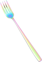 Stainless Steel Colorful Dinner Forks Premium Cutlery for Western Cuisine for Home Kitchen Dining Attractive Design for Serving Fruits Cakes and More