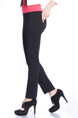 SLIM-SATION Women's Wide Band Ankle Pant Pull-on Pant with Tummy Control