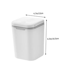 2Pcs Mini Trash Bin with Lid Compact Desktop Garbage Can for Office Home Stylish Small Waste Bin for Countertop Easy to Clean