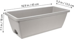 1set Windowsill Herb Planter Box Drainage Medium Plastic Vegetable Growing Pot for Indoor and Outdoor Use Suitable for Flowers Succulents and Cacti