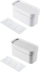 2Pcs Wall Mounted Garbage Bag Holder Easy Install Storage Box for Organizing Bags Multi Functional Bathroom and Home Tool Material Space Saving Design