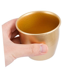 BESPORTBLE Gold Metal Flower Pot for Indoor Plants Small Iron Planter Drainage Decorative Succulent Container for Home and Garden