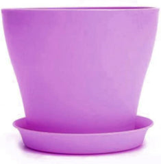 Resin PP Plant Flower Pot Open Waist Shape Flower Pot Planter Home Office Decoration Nursery Garden(12.510.59cm,White) - (Color: White, Sheet Size: Small)