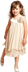 Satin Bib Neckline & Chiffon A-line Big Girls Flower Girl Dress