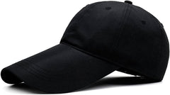4.3" Long Bill Baseball Cap,Oversize Unstructured Quick-Drying Dad Running Hat