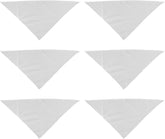 6 Pcs Sublimation Blank Pet Bandana Heat Transfer Washable DIY Triangle Dog Scarf Bibs Kerchief for Puppy Cats, White