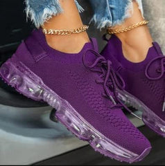 Forever Link Womens Air Cushion Fashion Sneakers Breathable Lightweight Walking Shoes