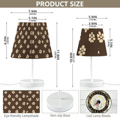 Table Lamps 3 Ways Dimmable Paws Tan with Fabric Lampshade USB Ports Wood Base LED Bulb for Bedroom and Living Room