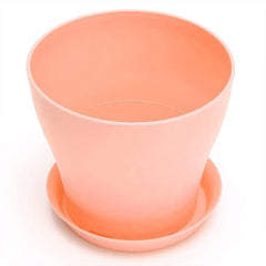 Resin PP Plant Flower Pot Open Waist Shape Flower Pot Planter Home Office Decoration Nursery Garden(12.510.59cm,White) - (Color: White, Sheet Size: Small)