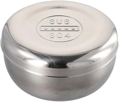 Stainless Steel Rice Bowl Convenient Serving Bowl with Cover Practical Metal Food Container with Lid Cooking Supplies, 8.5*4CM