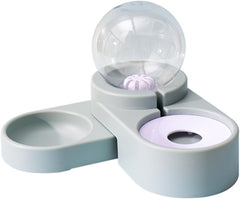 SUPVOX Creative Automatic Pet Water Feeder Double Bowl Spill Resistant Water Dispenser for Dogs and Cats Surface Safe Engineering Design