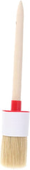 1Pc Round Bristle BBQ Brush with Wooden Handle Ergonomic Design for Easy Grilling for Oil Painting Culinary Use Versatile Brush for All Chalk Paints
