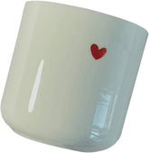 Ceramic Heart Porcelain Cup Portable Office Coffee Mug Cute Couple Water Holder for Home and Coffee Shops Simple Classic Design