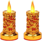 12cm LED Electronic Candle Lamp Battery Simulation Buddha Lamp Buddha Candlestick