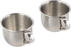 Stainless Steel Tea Cup with Handle Mini Small Capacity 60ml Drinking Cup Coffee Mugs Espresso Cups for Coffee and Tea Lovers