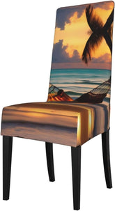 Sunset Beach Hammock Soft and Comfortable Dining Chair Protector - Suitable for Family Gatherings, banquets, Weddings and Hotels