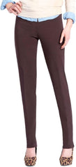 SLIM-SATION Women's Wide Band Regular Length Pull-on Straight Leg Pant with Tummy Control