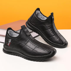 Men’s Winter Boots - Warm Insulated Snow Boots, Thick Lined Short Boots Cold Weather Protection, Soft Sole, Comfortable Fit for Outdoor Activities, Non-Slip (8.5,Black)