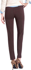 SLIM-SATION Women's Wide Band Regular Length Pull-on Straight Leg Pant with Tummy Control