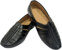 Designer Ethnic Punjabi Mojari Juttis for Boys, Little, Big Kid, Shoes for Boys (Toddler) Sherwani Shoes Designer Kurta Shoes Loafer Shoes Dress Shoes 7 Toddler Black