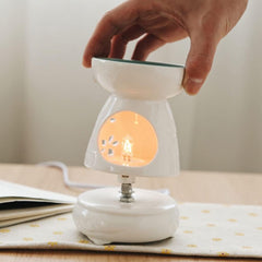 JITEM Candle Warmer Lamp Dual-Purpose Aromatherapy lamp Ceramic Large-Capacity Candle Aromatherapy Furnace Essential Oil lamp dimmable Home Living Room for Jar Candles