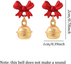 1 Pair Christmas Earrings for Women Bow Earrings Holiday Jewelry Gifts Christmas Outfits for Women Stocking Stuffers Gifts for Friends