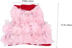 VICASKY Adjustable Breathable Flower Dog Harness with Back Chest Strap Lightweight Pet Traction Rope for Small to Medium Dogs Soft Sling Design Keeps Pets Cool and Comfortable Random Color