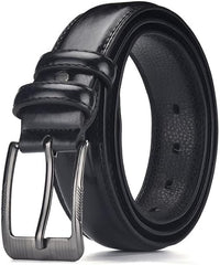 Men's Leather Dress Belt, Reversible Black & Brown, 32-34 inches