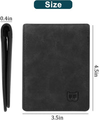 Mens Wallet, Front Pocket Bifold Wallet, Credit Card Holder, Minimalist, Front Pocket, Small Thin, Travel Wallet for Men-(BLACK)