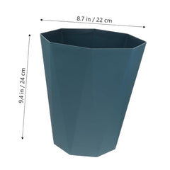 Sosoport 1Pc Creative Plastic Household Trash Can Grey Blue Open Trash Basket for Bathroom Bedroom Kitchen Reusable and Easy to Container