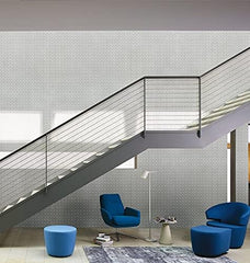 CONCORD WALLCOVERINGS ™ One-Seven-Five, Lavish Futuristic Harmonious White Wallpaper Sample