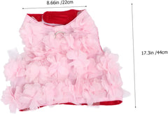 Adjustable Stereo Flower Dog Harness Breathable Chest Strap Pet Traction Rope for Small to Medium Dogs Puppies Summer Use Random Color