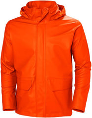 Helly-Hansen Workwear Gale Men’s Waterproof Rain Jacket - Heavy-Duty PU Polyester Windbreaker - Packable Hood & Hem