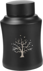 VICASKY Small Pet Memorial Urn Sealed Stainless Steel Cinerary Container for Dog and Cat Ashes Minimalist Design Keepsake for Cherished Memories