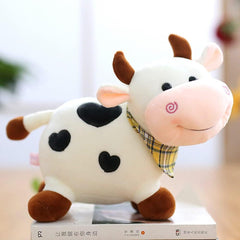 XZJMY Cow Plush Toy, 10.2" Little Cow Doll,Stuffed Animal Throw Plushie Pillow Doll, Present for Every Age & Occasion (White)