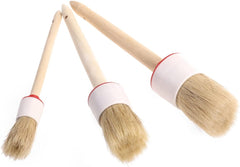 Alasum Oil Painting Brush BBQ Brush Bristle Cleaning for Grill Round Bristle Chalk Ergonomic Wooden Handle