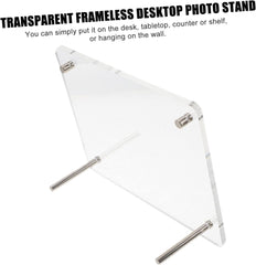Acrylic Frameless Photo Frame for Desktop and Wall Display Minimalist Picture Holder for Decoration