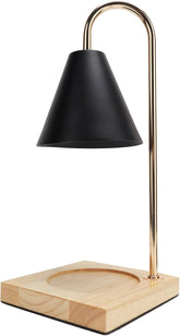 Focket Candle Warmer, 2 Bulbs Dimmable Candle Lamp with 5.5in Oak Base, Candle Melter for Scented Candles Top Down Candle Melting, Candle Wax Warmer Lamp for Home Scented Room Decor Gift