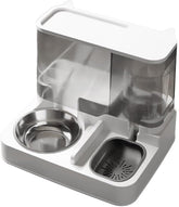 Automatic Cat Feeder and Water Dispenser, Cat Bowl Dog Bowl Gravity Feeder and Drinking Dispenser Wet and Dry for Cats and Small Dogs, Can Manage a week's Worth of Food and Drink Without Worries