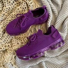 Forever Link Womens Air Cushion Fashion Sneakers Breathable Lightweight Walking Shoes