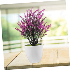 Vaguelly 2pcs Artificial Flower Plant Bonsai Decorative Fake Plant Lifelike Room Decor Tabletop Potted