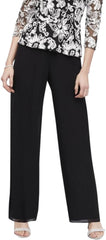 Alex Evenings Women's Straight Leg Dress Pant for Mother of The Bride, Elegant Party Outfit (Petite and Regular Sizes)