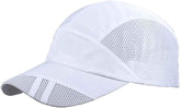 Breathable Mesh Baseball Cap For Men Adjustable Outdoor Sports Hat Lightweight Quick-Dry Cooling Hat White