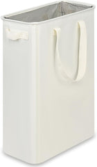 48L Laundry Basket, Narrow Laundry Hamper with Handles, Collapsible Dirty Clothes Hamper, Tall Laundry Bin for Laundry Room, Dorm and Bedroom,Slim Collapsible Hamper With Handles for Small Spaces