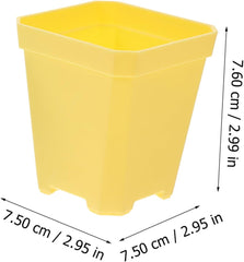 7pcs Plastic Indoor Flower Pot Planter Pots Bonsai Herb for Home Office Decoration Random Style