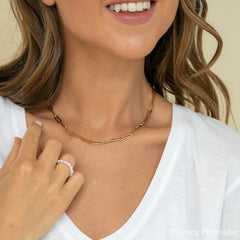 Chunky Gold Chain Necklace for Women Bold Statement Link Jewelry Adjustable Fashion Accessory