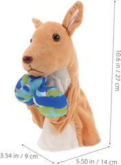 SUPVOX Interactive Plush Kangaroo Hand Puppet for Adults Movable Mouth for Storytelling Imaginative Play Parent Activities and Soothing Fun