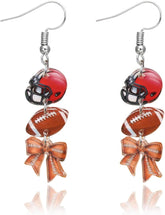 Game Day Football Earrings for Women Colorful Football Dangle Earrings Cute Sports Jewelry Gift for Sports Lovers